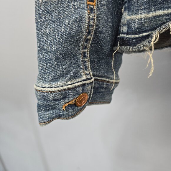 Sonoma Goods for Like Everyday Jean Trucker Jacket Distressed & Frayed XXL (Q-5) - Picture 8 of 8